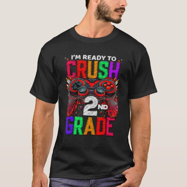 2nd Grade Level Unlocked Game On 2nd Grade Back To T-Shirt (Vorderseite)