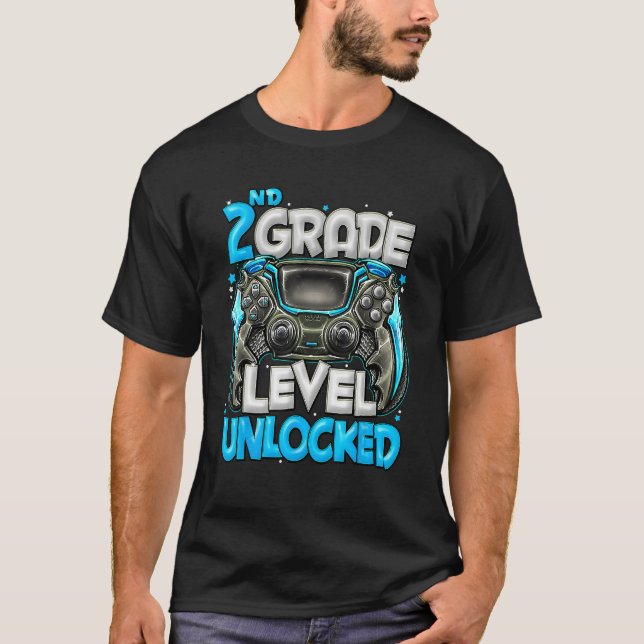 2nd Grade Level Unlocked Game On 2nd Grade Back To T-Shirt (Vorderseite)