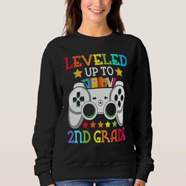 2nd Grade Level Unlocked Video Game Back To School Sweatshirt (Vorderseite)