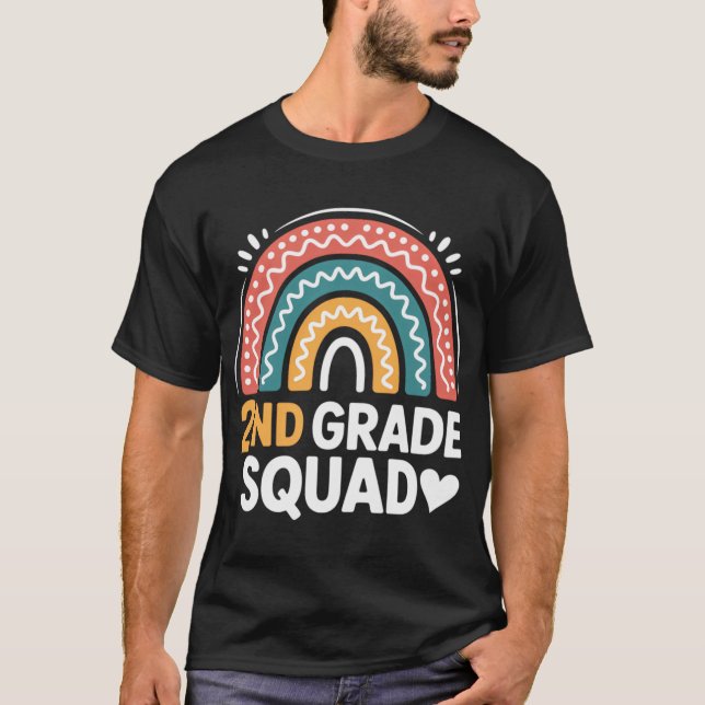 2nd Grade Squad Backo School Second Gradeeacher Gi T-Shirt (Vorderseite)