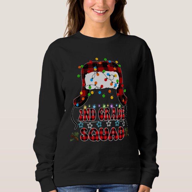 2nd Grade Squad Christmas Vacation Ugly Christmas  Sweatshirt (Vorderseite)