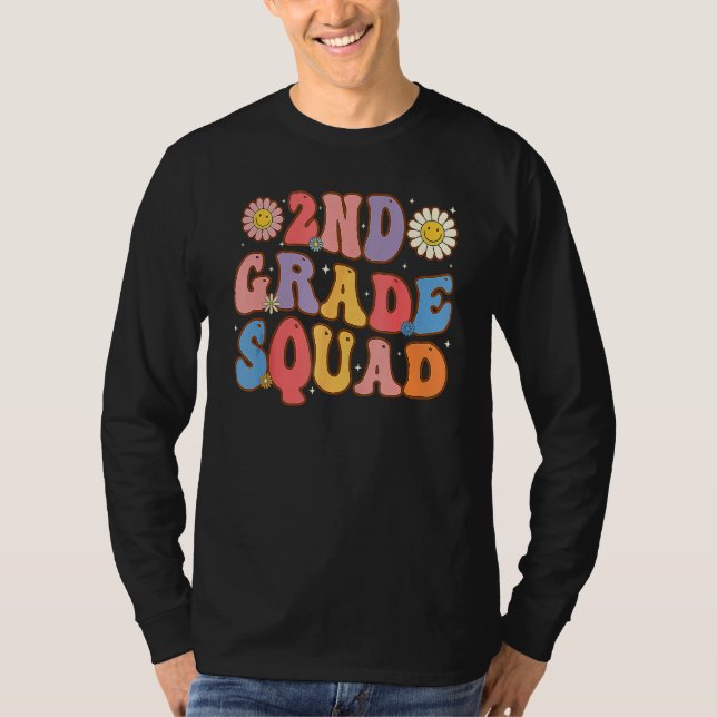 2nd Grade Squad Second Teacher Student Team Back T T-Shirt (Vorderseite)