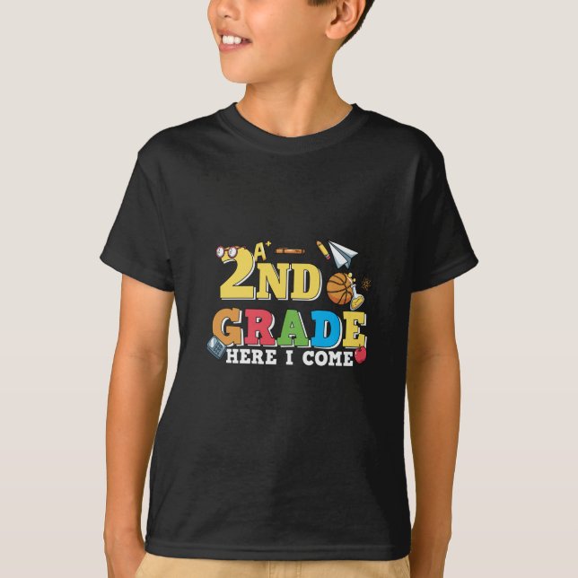 2nd Grade Teacher 2nd Grade Here I Come T-Shirt (Vorderseite)