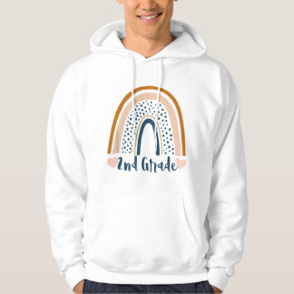 2nd Grade Teacher Rainbow Funny Back To School Lov Hoodie