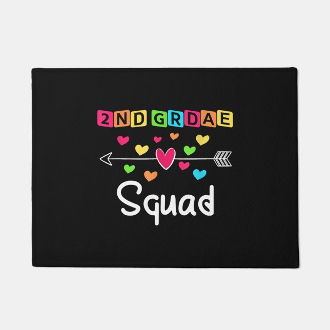 2nd grade Teacher Shirts School Team Second Grade Fußmatte (Vorderseite)