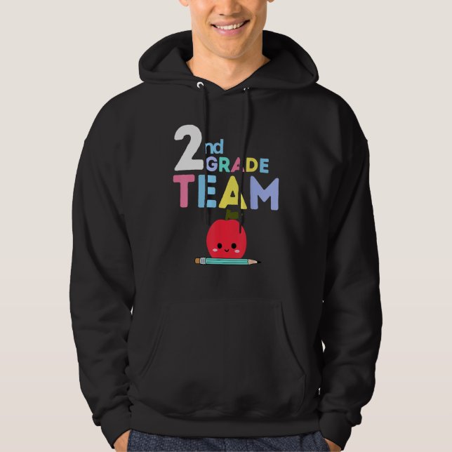 2nd Grade Team  Back To School Teacher Student Kid Hoodie (Vorderseite)