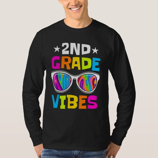 2nd Grade Vibes Sunglasses Back To School  Student T-Shirt (Vorderseite)