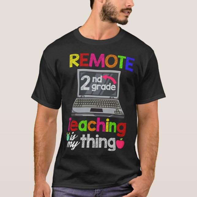 2nd Grade Virtual Teacher Remote Learning T-Shirt (Vorderseite)