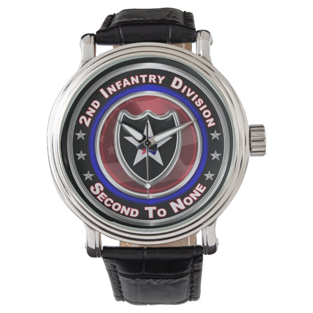 2nd Infantry Division "Second to None" Armbanduhr (Vorderseite)