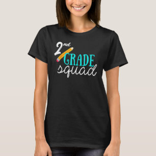 2nd Klasse Squad Stift Zurück zur Schule Lehrer St T-Shirt
