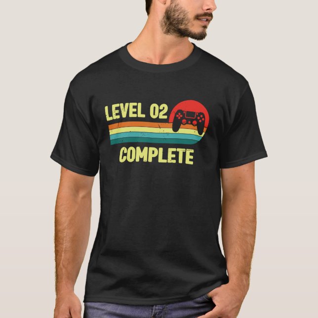 2nd Wedding Anniversary For Him Her  Level 2 Compl T-Shirt (Vorderseite)