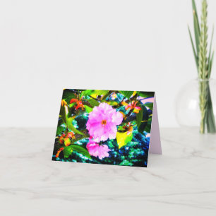 2PINK-BLUMEN-KARTE KARTE