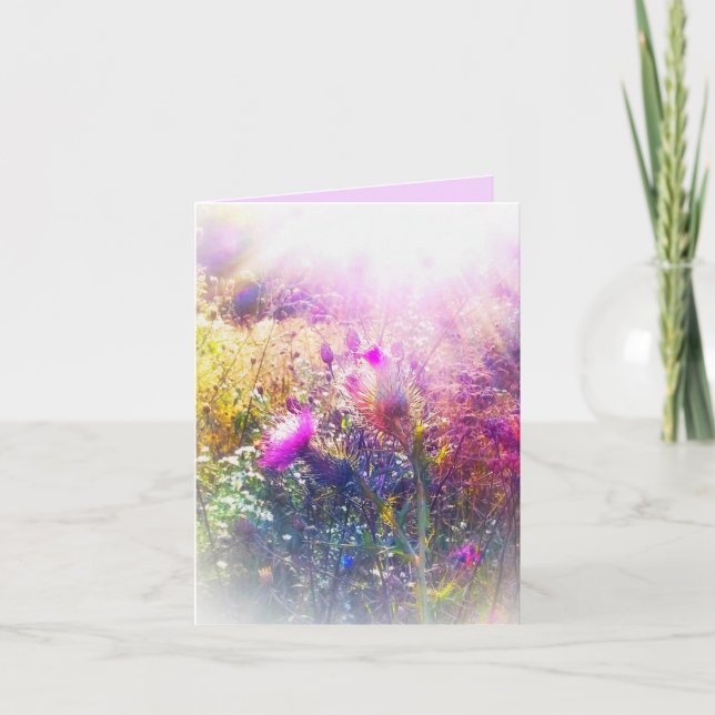 2SONNEN AUF THISTLES KLEINE GRÜSSENKARTE KARTE (Vorderseite)