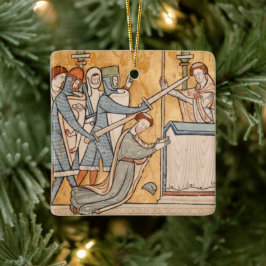 2x Ein frühes Martyrium von St. Thomas Becket in A Keramikornament