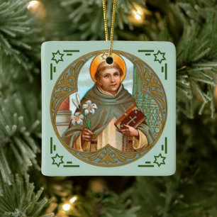 2x St. Dominikus de Guzman (BK 07) Keramikornament