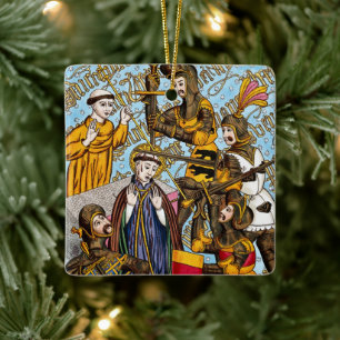 2x St. Thomas Beckets Martyrium (M 031) Keramikornament