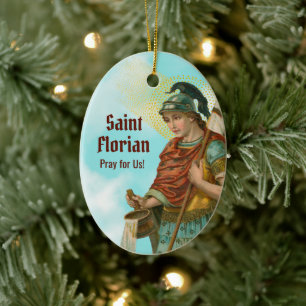 2xSt. Florian mit Eimer (Klarer Himmel; M 019) Keramik Ornament