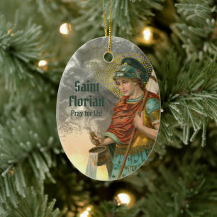 2xSt. Florian mit Eimer (Rauch; M 019) Keramik Ornament