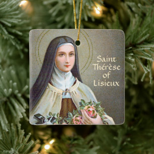 2xSt. Therese of Lisieux (BJE 01) Square Keramikornament