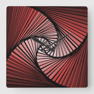 3次元 スパイラル 時計 QUADRATISCHE WANDUHR