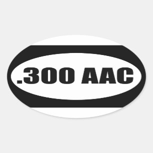 .300 AAC OVALER AUFKLEBER