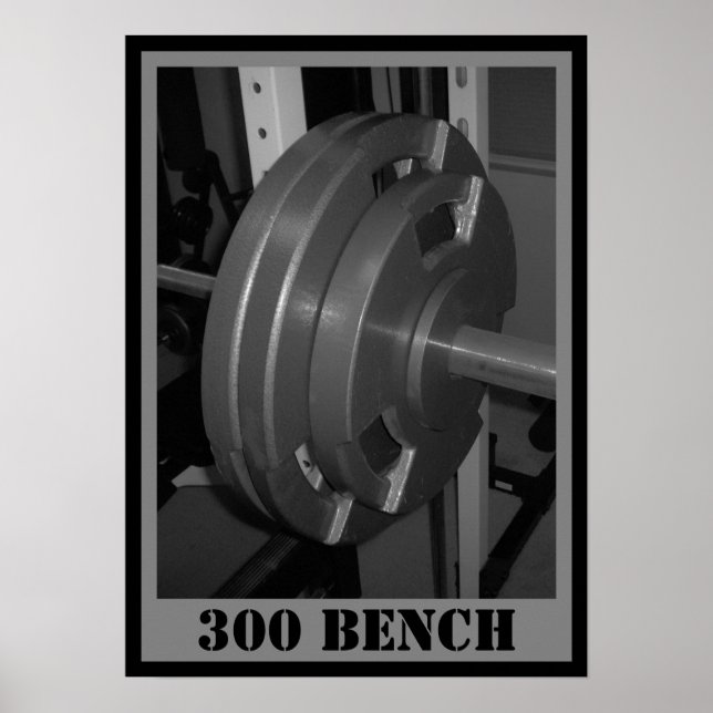 300 BENCH Weightlift-Poster Poster (Vorne)