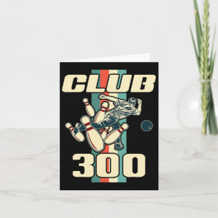 300 Bowling Shirt Vintag Retro Club 300 Bowling Karte