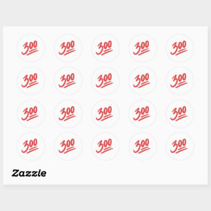 300 Emoji   Bowling Perfect Game Score Runder Aufkleber