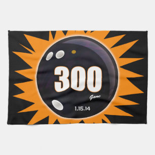 300 Game Orange & Black Handtuch
