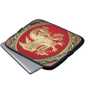 [300] Isländischer Drache, Landvættir [Gold] Laptopschutzhülle