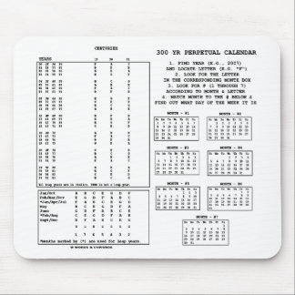 300-jähriger Kalender (Wochentag) Mousepad