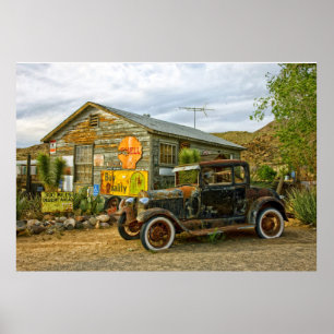 300 Meilen Wüste Ahead Print Poster