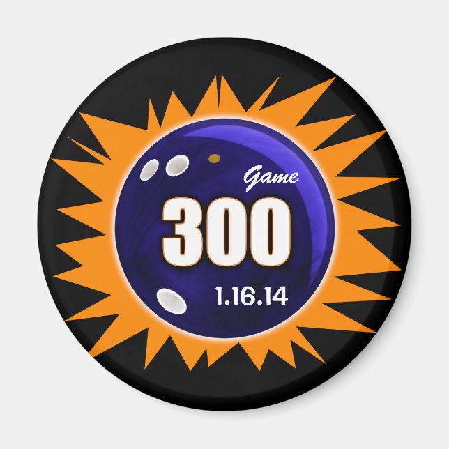 300 Perfect Game Orange & Blue Magnet (Vorne)