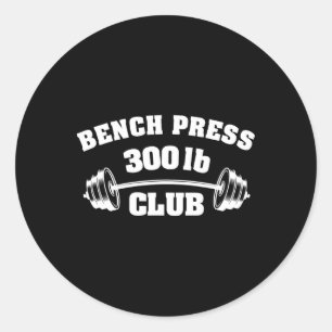 300 Pfund Bankdrücken Club Fitnessstudio Gewichthe Runder Aufkleber