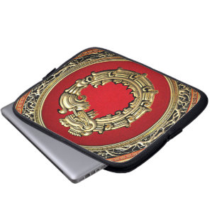 [300] Serpent God Quetzalcoatl [Gold] Laptopschutzhülle