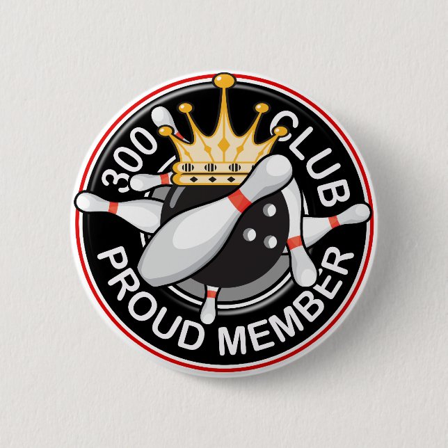 300 Verein-Bowlings-Knopf Button (Vorderseite)