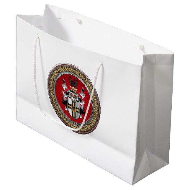[300] Wappen-Teutonenkleid Große Geschenktüte (Vorderseite Schrägansicht)