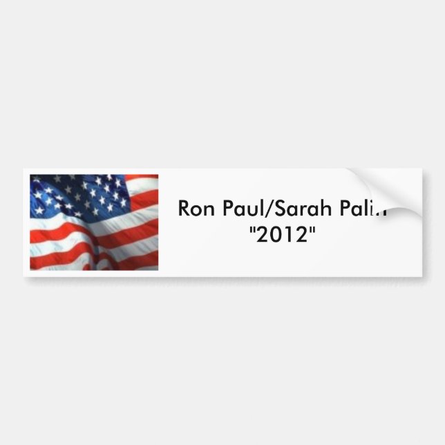 3021805889, Ron Paul/Sarah Palin " 2012 " Autoaufkleber (Vorne)