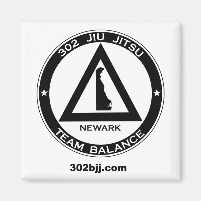 302 Jiu Jitsu Logo-Magnet Magnet (Vorne)