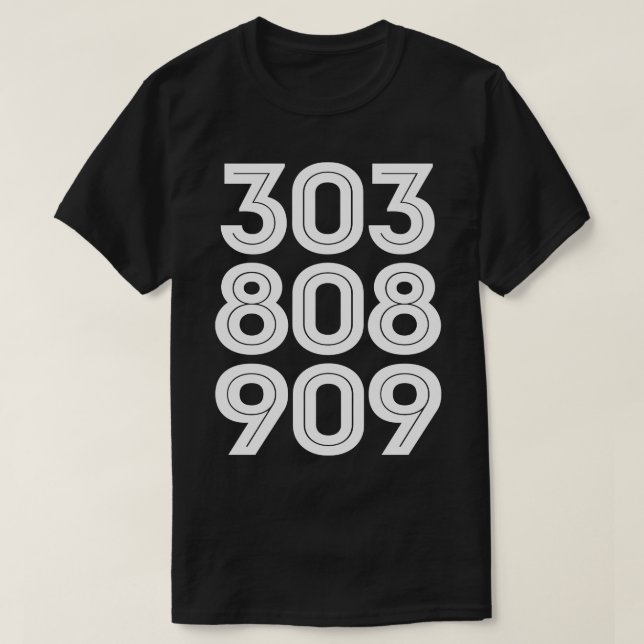 303 808 909 Synth Drum Machine DJ Design T-Shirt (Design vorne)
