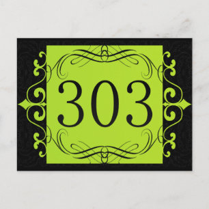 303 Bereichscode Postkarte