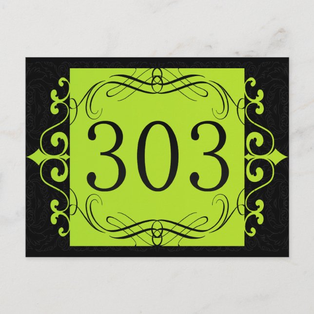 303 Bereichscode Postkarte (Vorderseite)