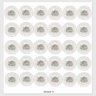 30 2 Zoll transparente Vinyl Honeycomb Labels
