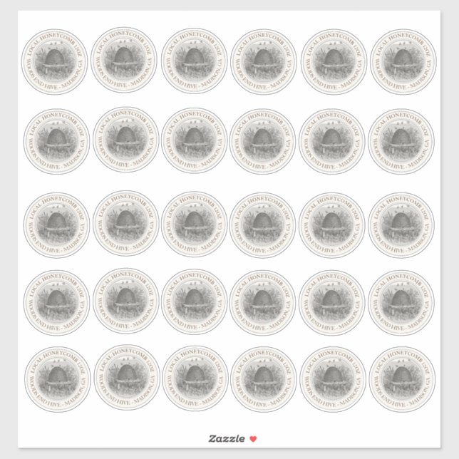30 2 Zoll transparente Vinyl Honeycomb Labels (Blatt)