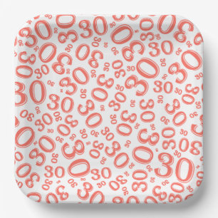 30. Age Random Number Pattern Coral/White Pappteller