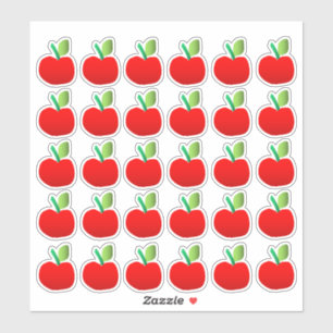 30 Aufkleber für rote Äpfel