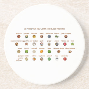 30 Best Foods lower hypertension Natürliche Remiss Sandstein Untersetzer