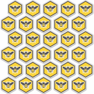30 Bienenlogos Beschriftungsschild mit benutzerdef Aufkleber