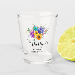 30' Bright & Bold Floral 30. Schnapsglas