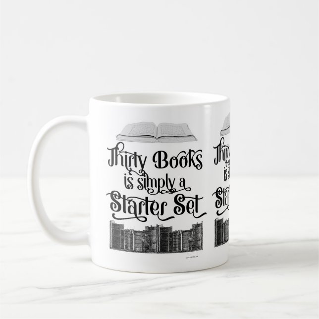 30 Bücherleser für Design Kaffeetasse (Links)